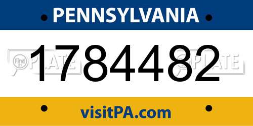 1784482 Pennsylvania License Plate