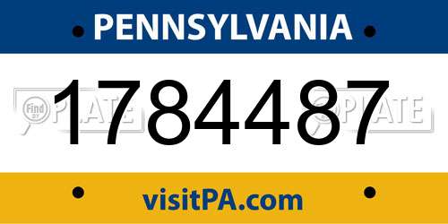 1784487 Pennsylvania License Plate
