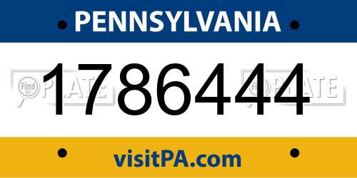1786444 Pennsylvania License Plate