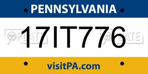 17IT776 Pennsylvania License Plate