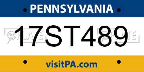 17ST489 Pennsylvania License Plate