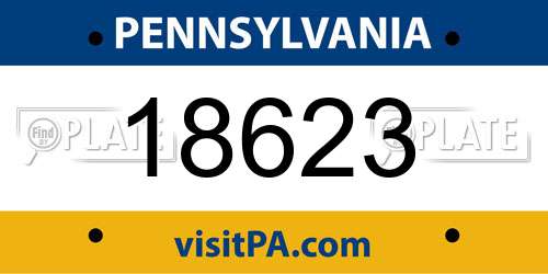 18623 Pennsylvania License Plate