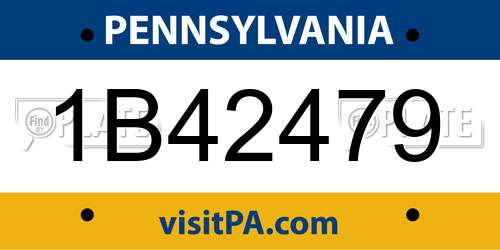 1B42479 Pennsylvania License Plate