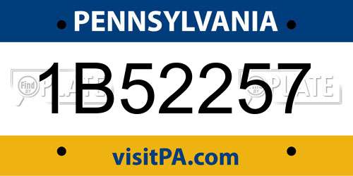 1B52257 Pennsylvania License Plate