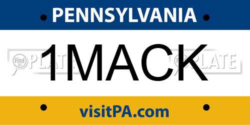 1MACK Pennsylvania License Plate