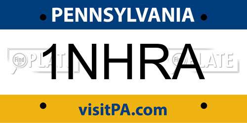 1NHRA Pennsylvania License Plate
