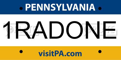 1RADONE Pennsylvania License Plate