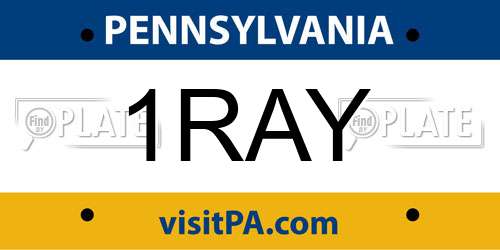 1RAY Pennsylvania License Plate