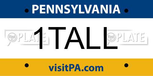 1TALL Pennsylvania License Plate