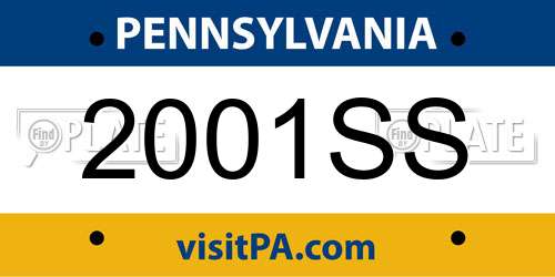 2001SS Pennsylvania License Plate