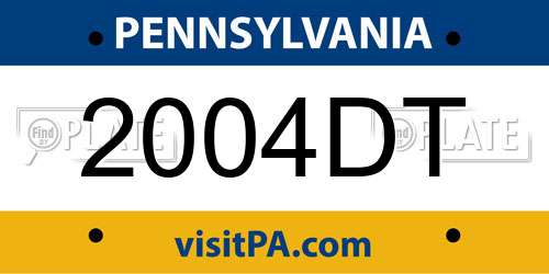 2004DT Pennsylvania License Plate