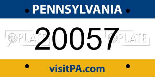 20057 Pennsylvania License Plate