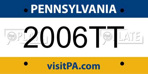 2006TT Pennsylvania License Plate