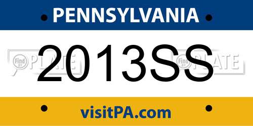 2013SS Pennsylvania License Plate