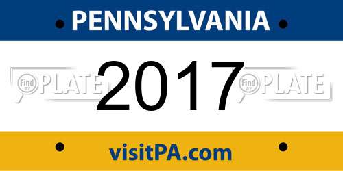 2017 Pennsylvania License Plate