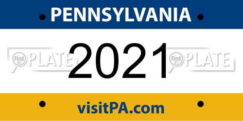 2021 Pennsylvania License Plate