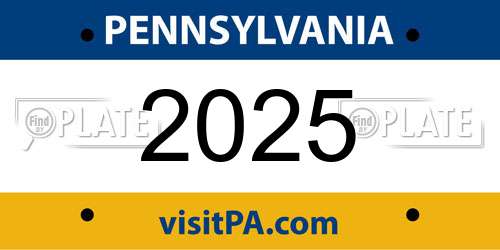 2025 Pennsylvania License Plate