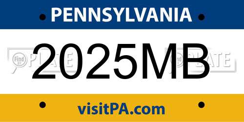 2025MB Pennsylvania License Plate