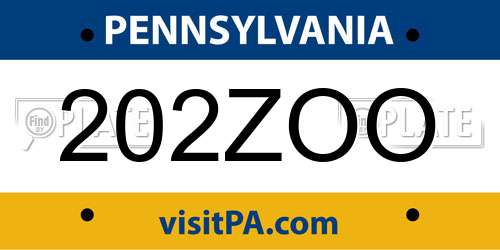 202ZOO Pennsylvania License Plate