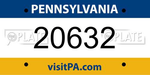 20632 Pennsylvania License Plate