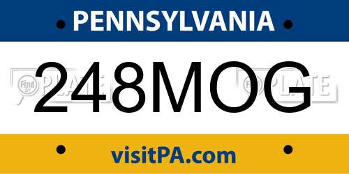 248MOG Pennsylvania License Plate