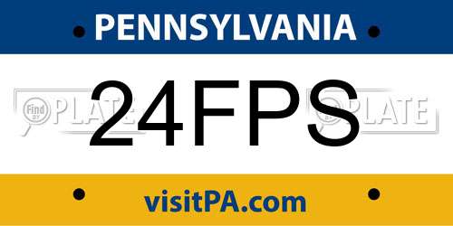 24FPS Pennsylvania License Plate