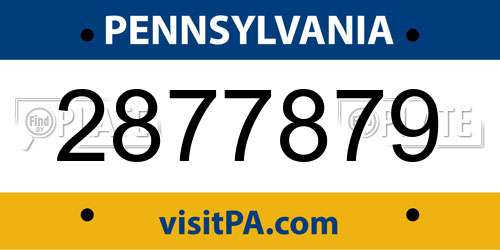 2877879 Pennsylvania License Plate