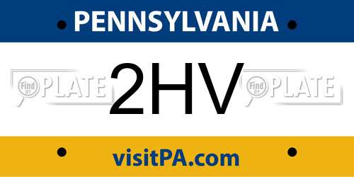 2HV Pennsylvania License Plate