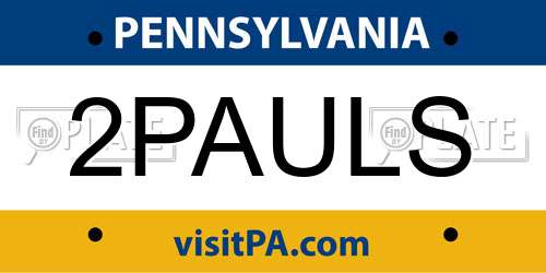 2PAULS Pennsylvania License Plate
