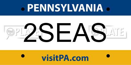 2SEAS Pennsylvania License Plate
