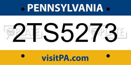 2TS5273 Pennsylvania License Plate