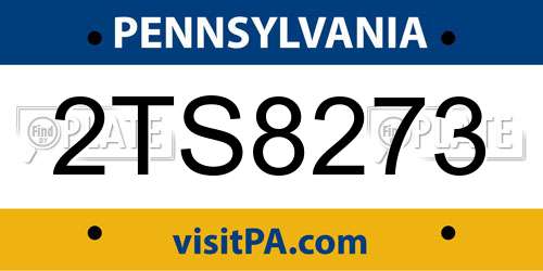 2TS8273 Pennsylvania License Plate