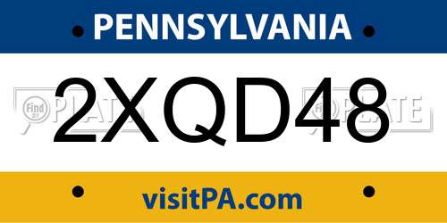 2XQD48 Pennsylvania License Plate