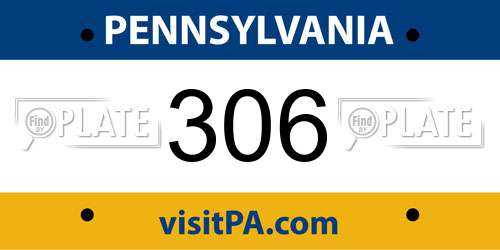 306 Pennsylvania License Plate