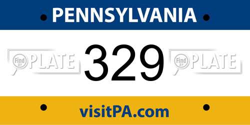 329 Pennsylvania License Plate