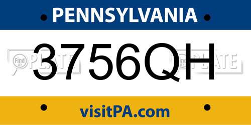 3756QH Pennsylvania License Plate