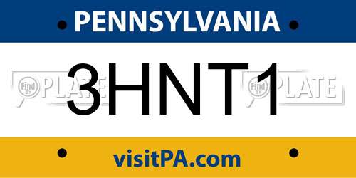 3HNT1 Pennsylvania License Plate