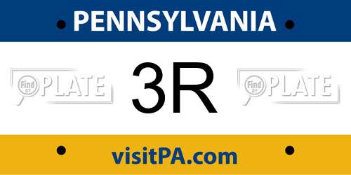 3R Pennsylvania License Plate