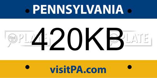 420KB Pennsylvania License Plate