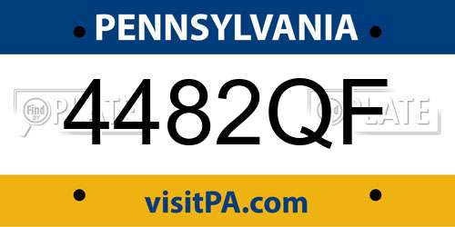4482QF Pennsylvania License Plate