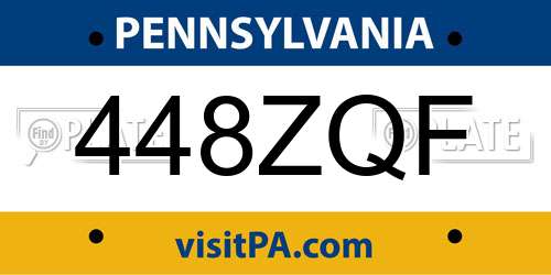 448ZQF Pennsylvania License Plate