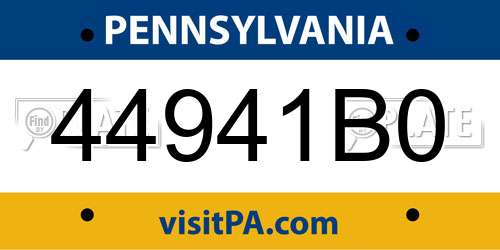 44941B0 Pennsylvania License Plate