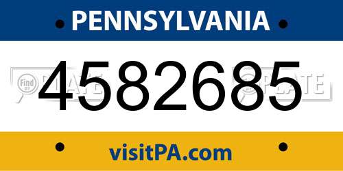 4582685 Pennsylvania License Plate