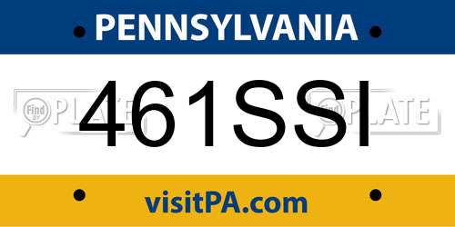 461SSI Pennsylvania License Plate