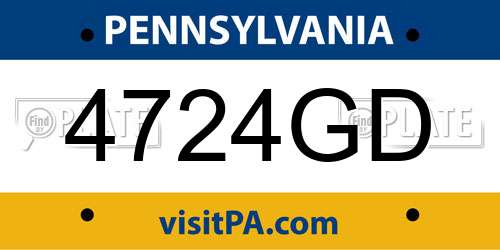 4724GD Pennsylvania License Plate