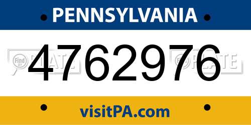 4762976 Pennsylvania License Plate