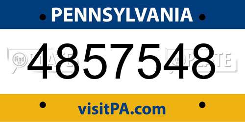 4857548 Pennsylvania License Plate