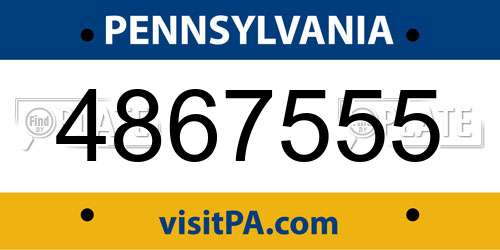 4867555 Pennsylvania License Plate