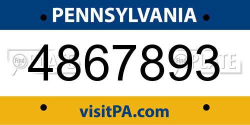 4867893 Pennsylvania License Plate
