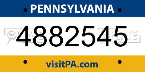 4882545 Pennsylvania License Plate